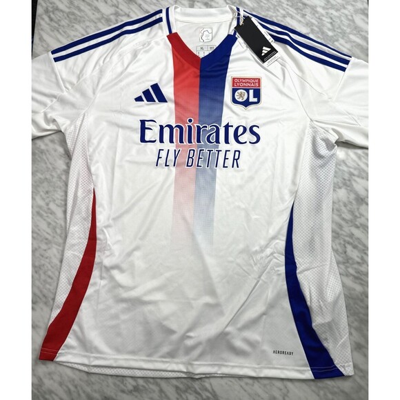 Adidas Olympique Lyonnais 24/25 Home Soccer football Jersey Men’s XL IT6493 NEW
